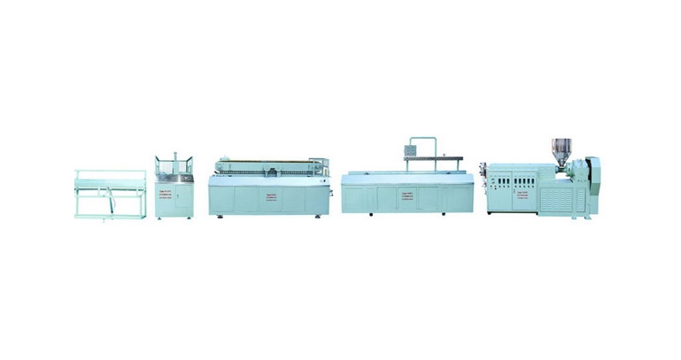 Single screw plastic wood profile production line